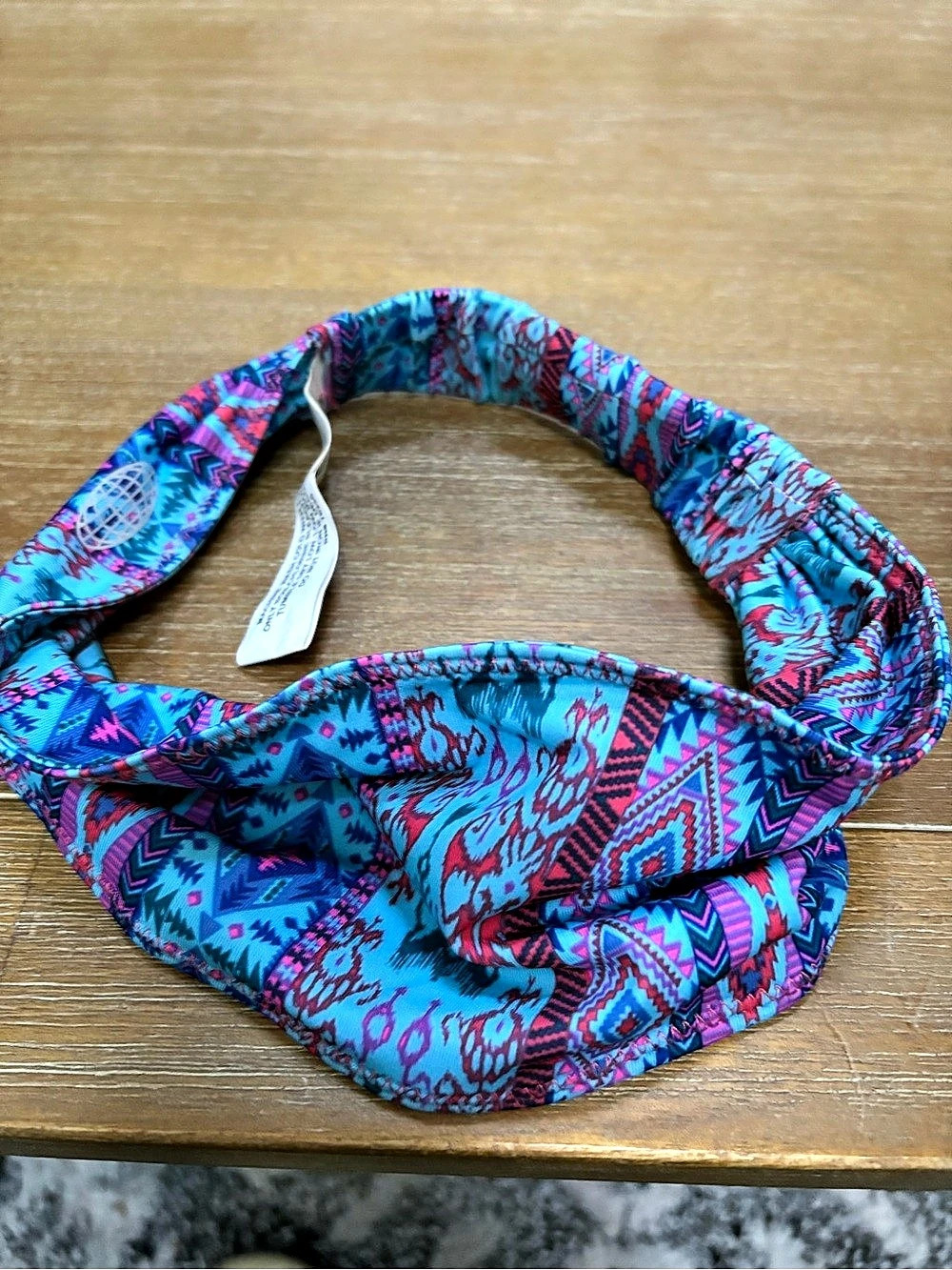 Reel Legends Geometric Headband in Blue & Pink Like New